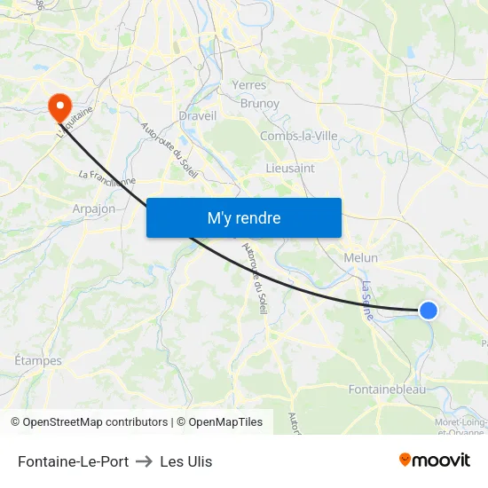 Fontaine-Le-Port to Les Ulis map