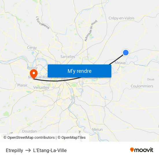 Etrepilly to L'Etang-La-Ville map