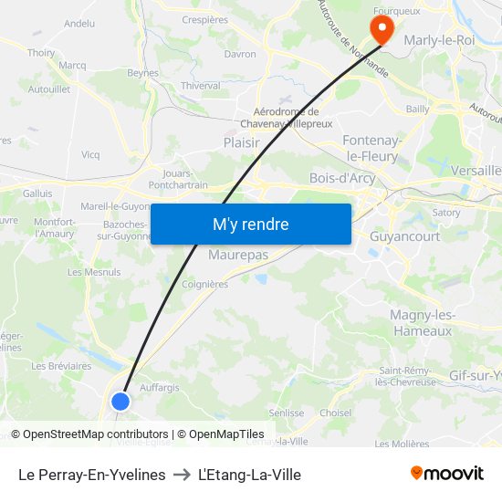 Le Perray-En-Yvelines to L'Etang-La-Ville map