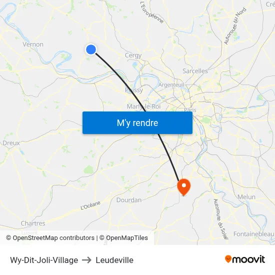 Wy-Dit-Joli-Village to Leudeville map