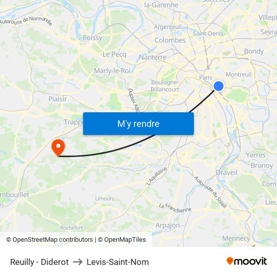 Reuilly - Diderot to Levis-Saint-Nom map