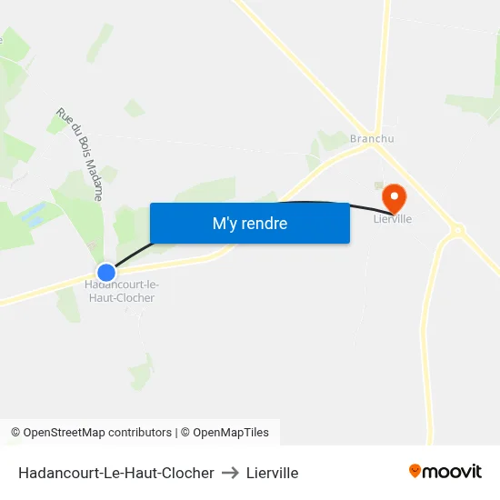 Hadancourt-Le-Haut-Clocher to Lierville map