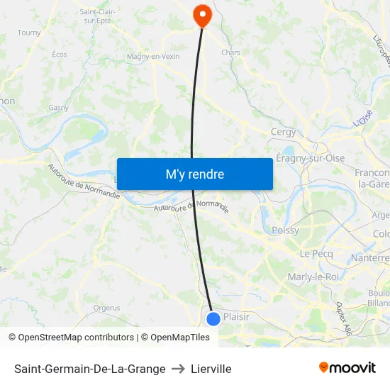 Saint-Germain-De-La-Grange to Lierville map