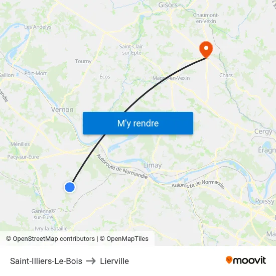 Saint-Illiers-Le-Bois to Lierville map