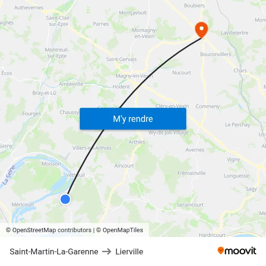 Saint-Martin-La-Garenne to Lierville map