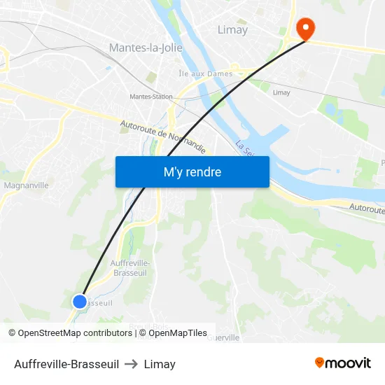 Auffreville-Brasseuil to Limay map