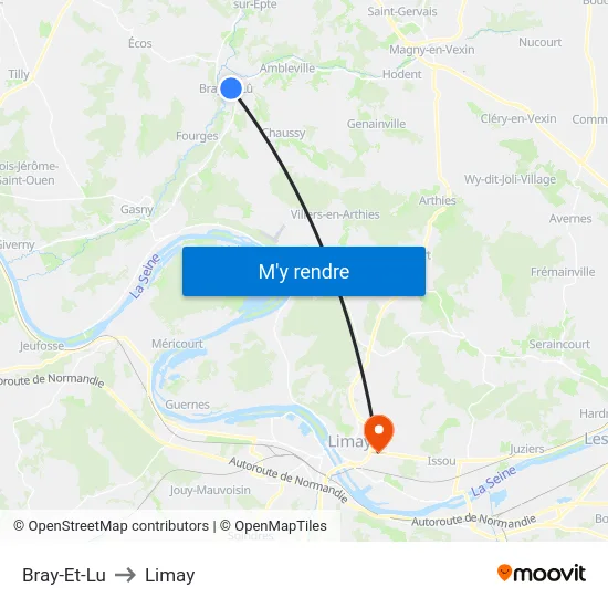 Bray-Et-Lu to Limay map