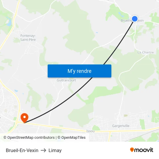 Brueil-En-Vexin to Limay map