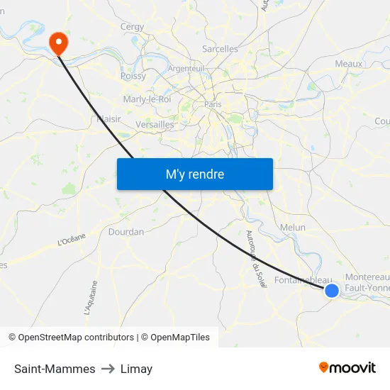 Saint-Mammes to Limay map