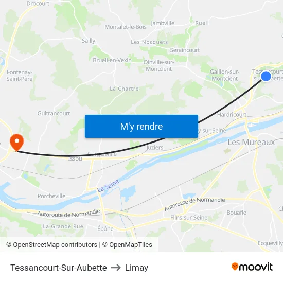 Tessancourt-Sur-Aubette to Limay map