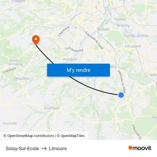 Soisy-Sur-Ecole to Limours map