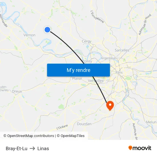Bray-Et-Lu to Linas map