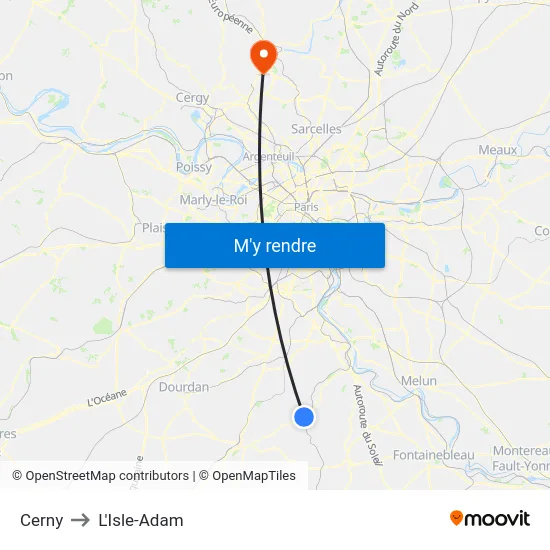 Cerny to L'Isle-Adam map