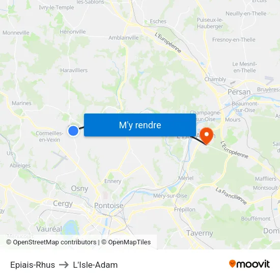Epiais-Rhus to L'Isle-Adam map
