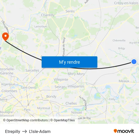 Etrepilly to L'Isle-Adam map