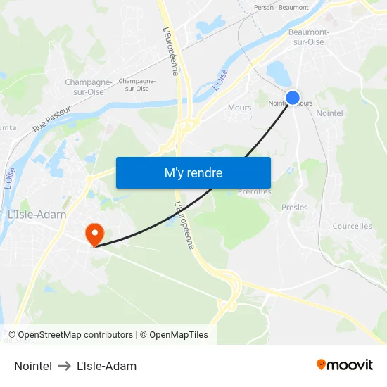 Nointel to L'Isle-Adam map