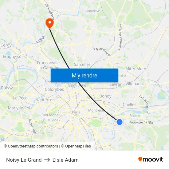 Noisy-Le-Grand to L'Isle-Adam map