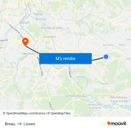 Breau to Lisses map