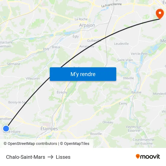 Chalo-Saint-Mars to Lisses map