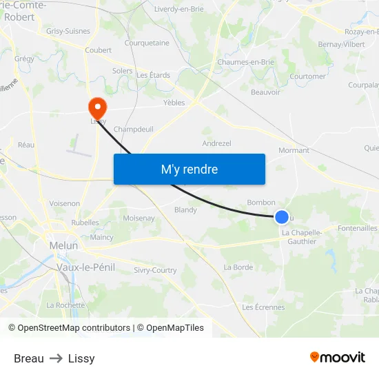 Breau to Lissy map