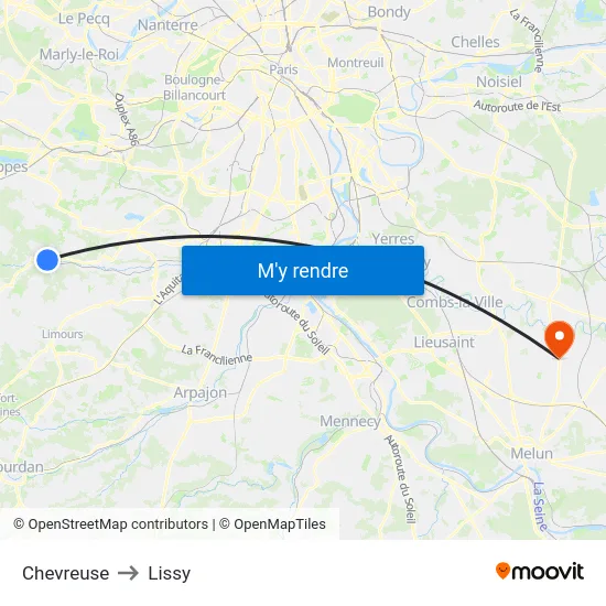 Chevreuse to Lissy map
