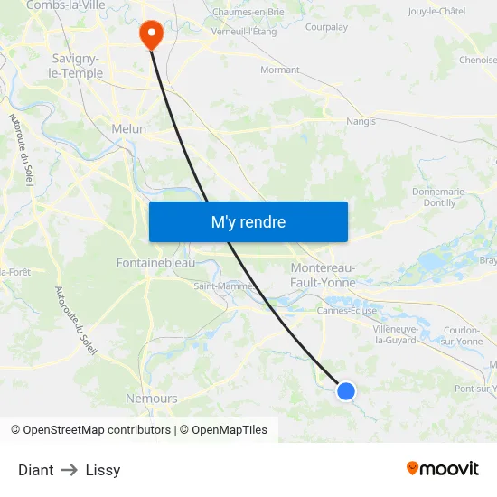 Diant to Lissy map