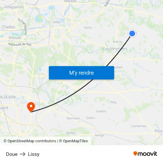 Doue to Lissy map