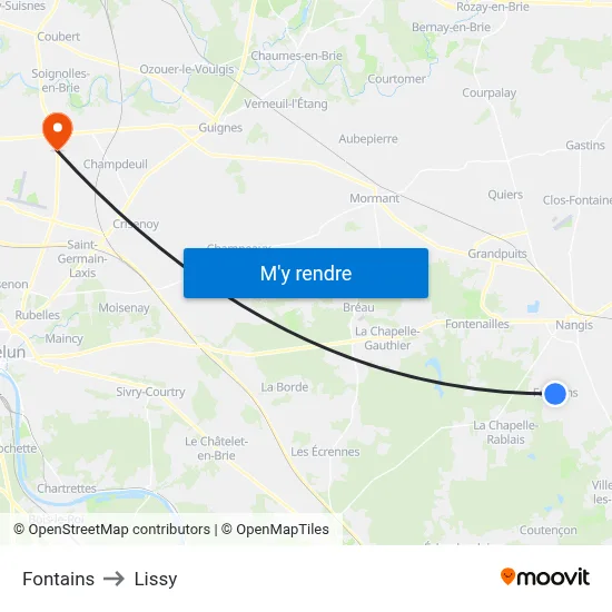 Fontains to Lissy map