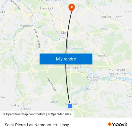 Saint-Pierre-Les-Nemours to Lissy map