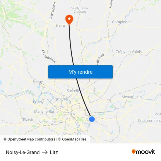 Noisy-Le-Grand to Litz map