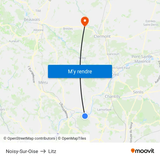 Noisy-Sur-Oise to Litz map