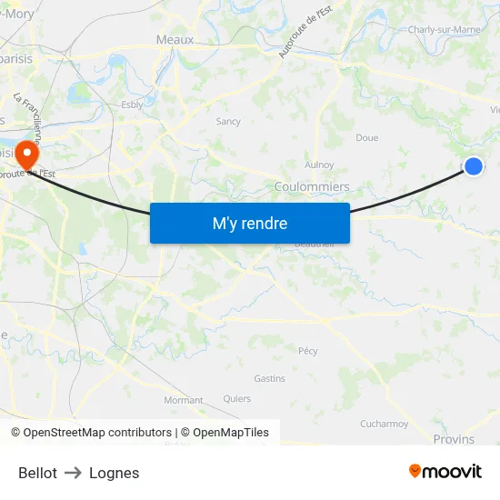 Bellot to Lognes map