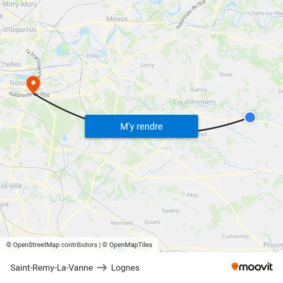Saint-Remy-La-Vanne to Lognes map