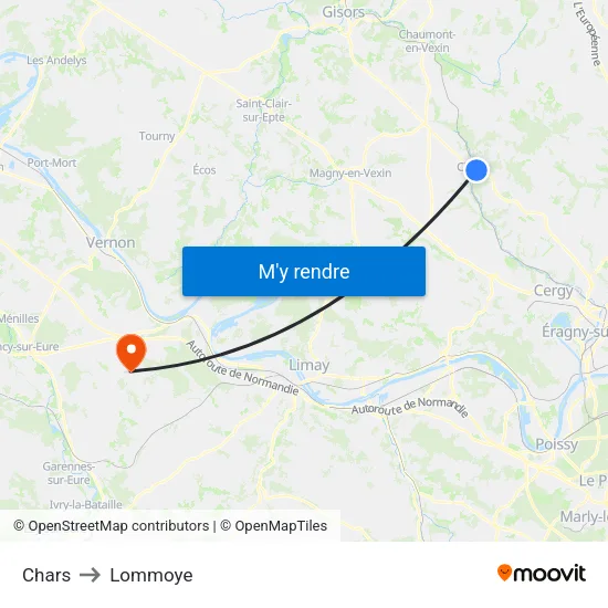 Chars to Lommoye map