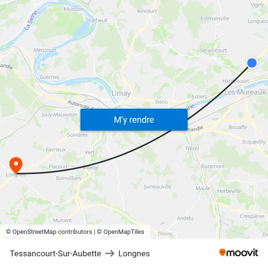 Tessancourt-Sur-Aubette to Longnes map