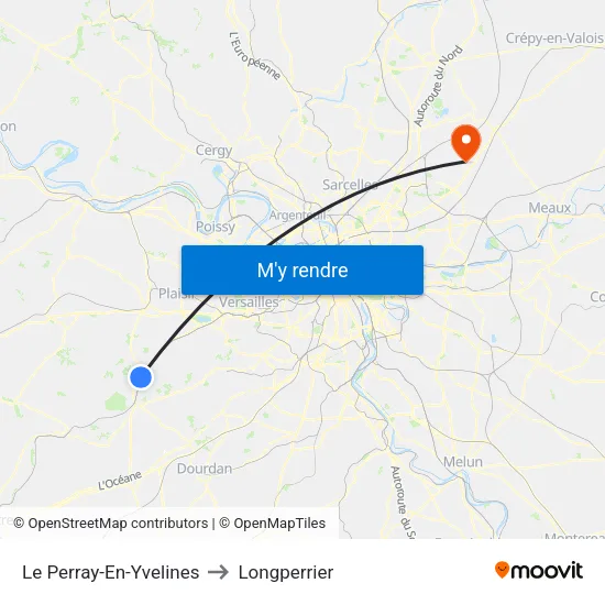 Le Perray-En-Yvelines to Longperrier map