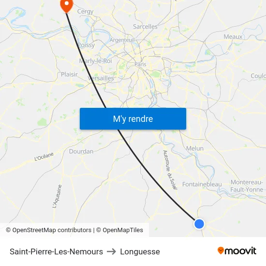 Saint-Pierre-Les-Nemours to Longuesse map