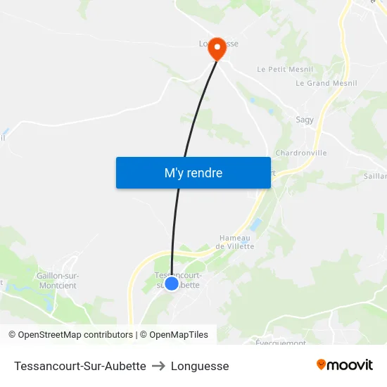 Tessancourt-Sur-Aubette to Longuesse map