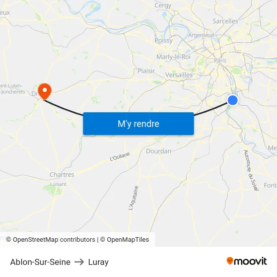 Ablon-Sur-Seine to Luray map
