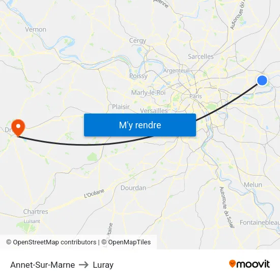 Annet-Sur-Marne to Luray map