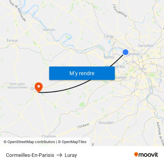 Cormeilles-En-Parisis to Luray map