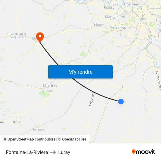 Fontaine-La-Riviere to Luray map