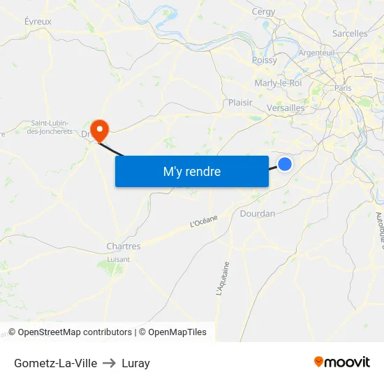 Gometz-La-Ville to Luray map