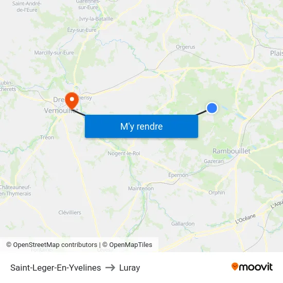 Saint-Leger-En-Yvelines to Luray map