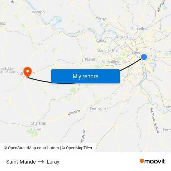 Saint-Mande to Luray map