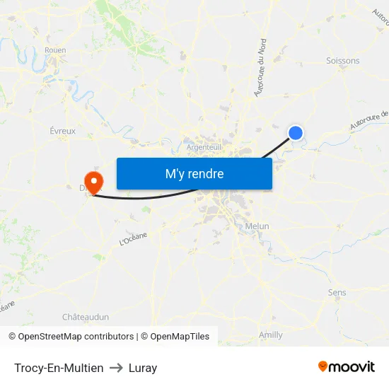 Trocy-En-Multien to Luray map