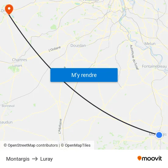 Montargis to Luray map