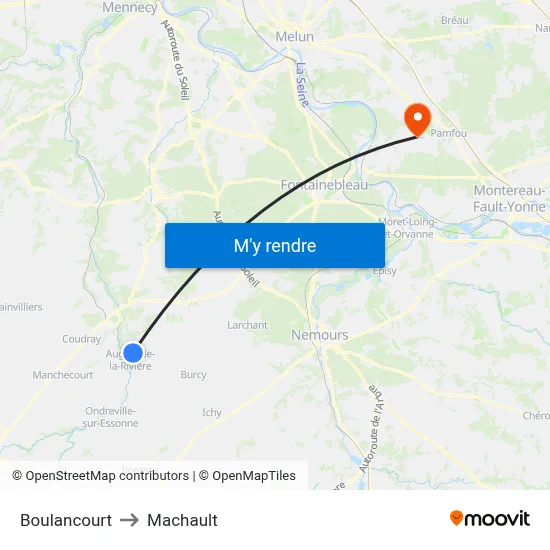 Boulancourt to Machault map