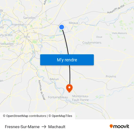Fresnes-Sur-Marne to Machault map