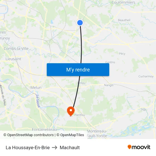La Houssaye-En-Brie to Machault map
